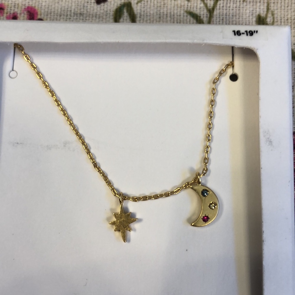 COPY - MADEWELL Gold Moon and Star Necklace - Picture 2 of 5